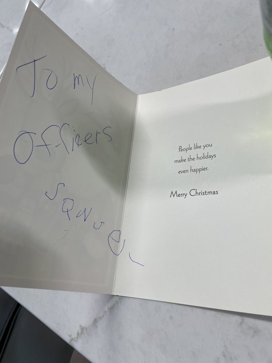 NewPalestinePD's tweet photo. Today, our friend Sawyer surprised Sgt. Walley and a few other officers with a card and some cookies. We are so lucky to serve in a community that supports us the way you all do. #NewPalProud https://t.co/PK8tAFdi7y