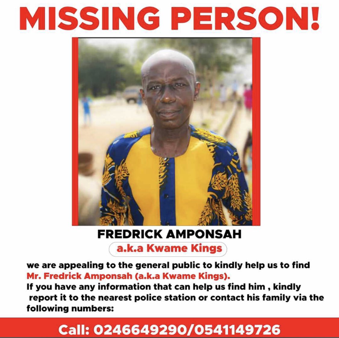 Addisman64's tweet image. Kindly contact me with any information. Help me find him.