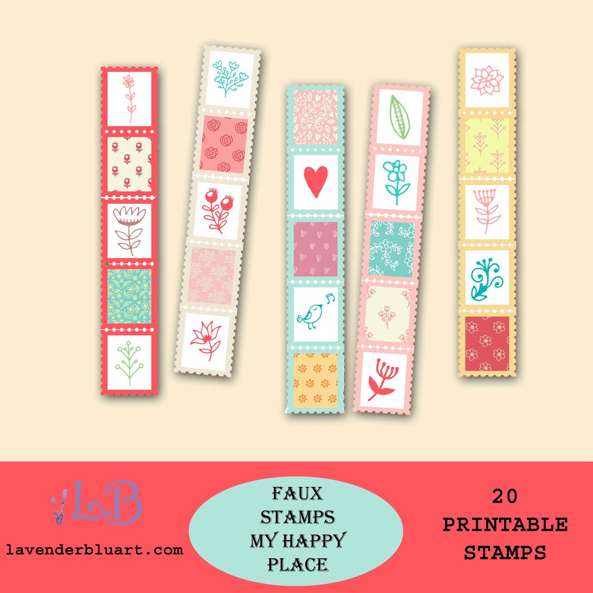 LBluart's tweet image. Sleek sellouts! 🤓. Order Junk Journal Printable Ephemera Faux Stamps My Happy Place at $2.50 from etsy.me/3PNNFxh #FauxStamps #JournalPrintable