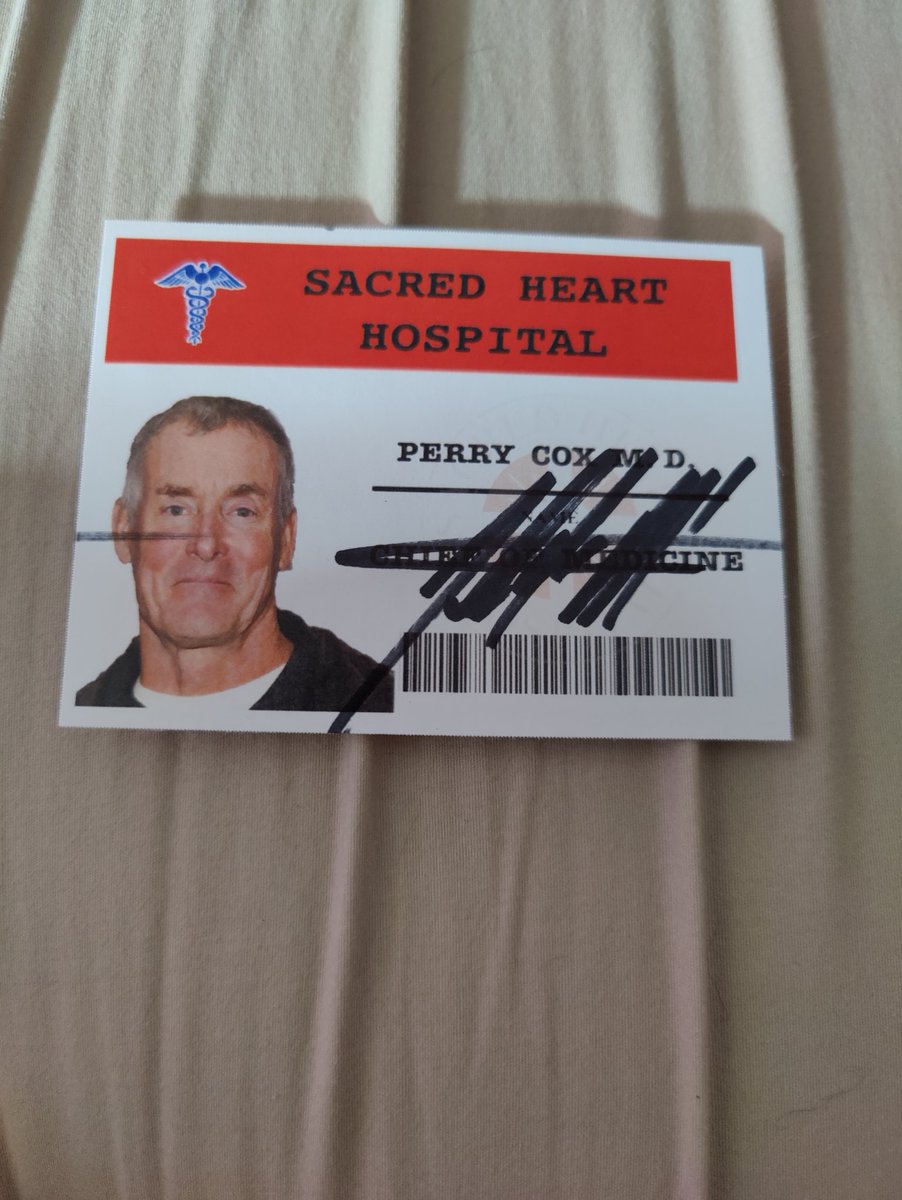 Got another ID badge off for grabs. If you're a follower of <a href="/jcmfanclub/">John C McGinley Fanclub</a> 
You might have a chance to win. Good luck