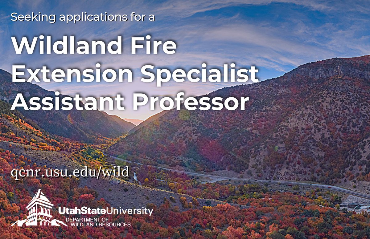 🔥🌲🏞️ We are hiring a Wildland Fire Extension Specialist Assistant Professor! Please share! bit.ly/3vdpMpG