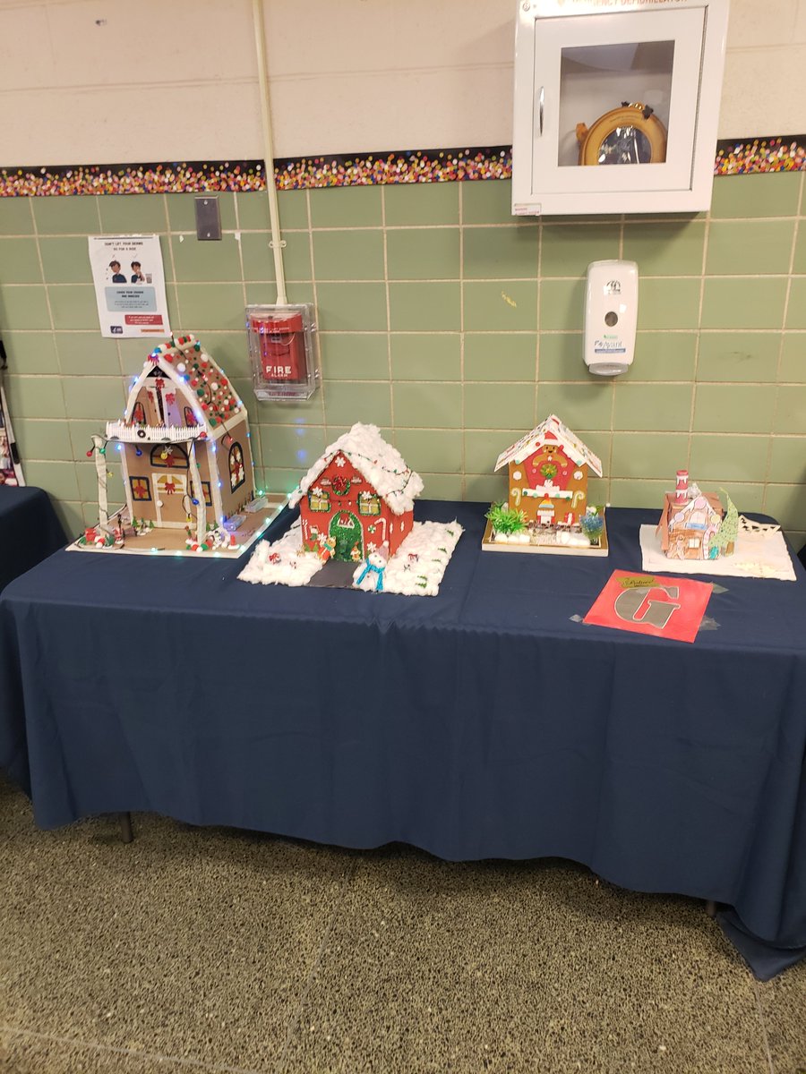 pcal1028's tweet photo. Our Cardboard Gingerbread Houses are super cute! #stem #teachertwitter #lifeinthelibrary https://t.co/BJ3C2mveL0
