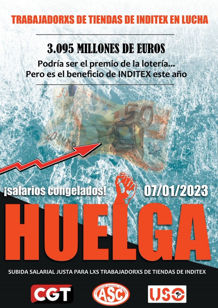 #HUELGAINDITEX #7ENERO