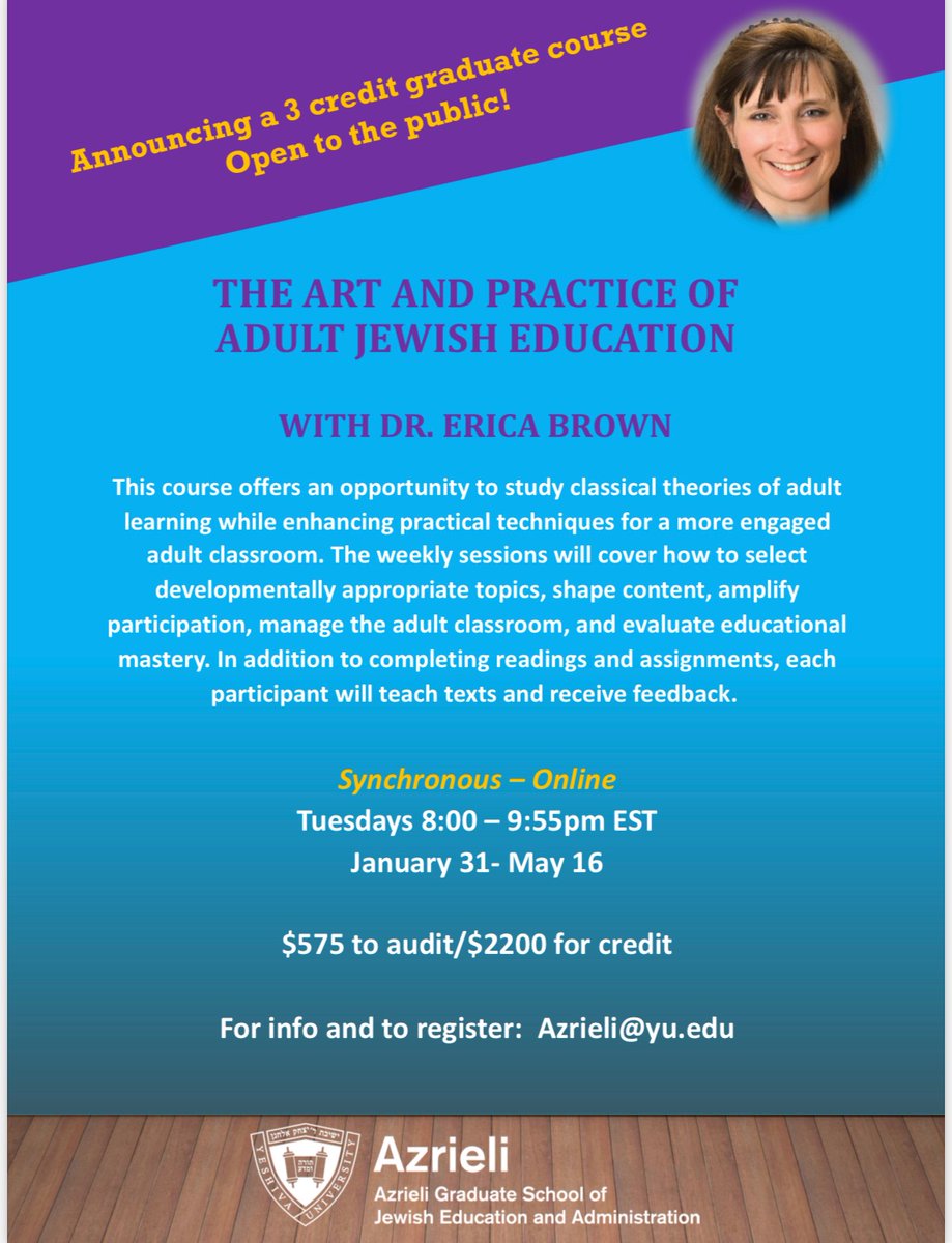 An incredible opportunity to learn with Dr. Erica Brown