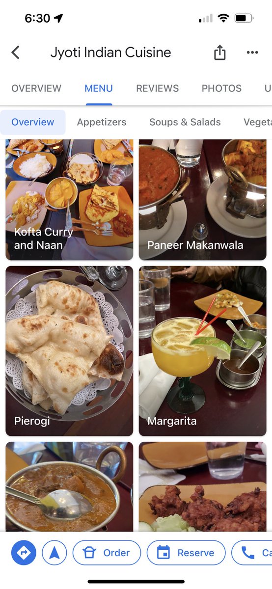 Pretty psyched to try the Pierogis and Margaritas from my local Indian Food restaurant