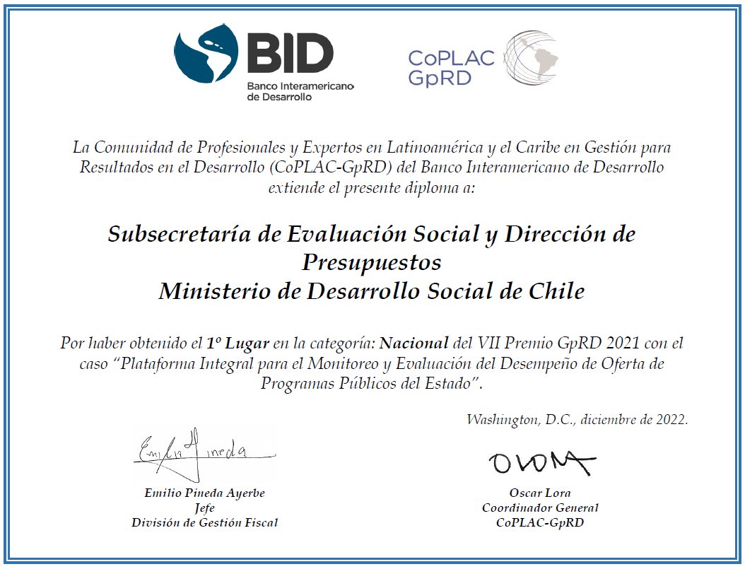El concurso fue organizado por la Comunidad de Profesionales y Expertos en Latinoamérica y el Caribe en Gestión para Resultados en el Desarrollo, del Banco Interamericano de Desarrollo 🏆 . 

¡🤗 Otro aplauso para los dos equipos 👏👏👏!