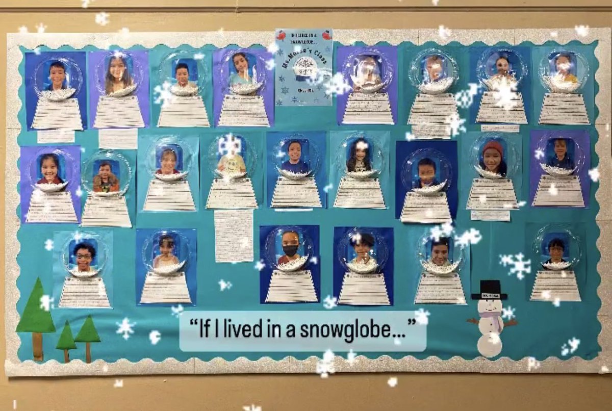 Students envisioned what life would be like in a snowglobe! Some students decided they would live in a snow castle or have a penguin as a pet☃️❄️🐧🌲