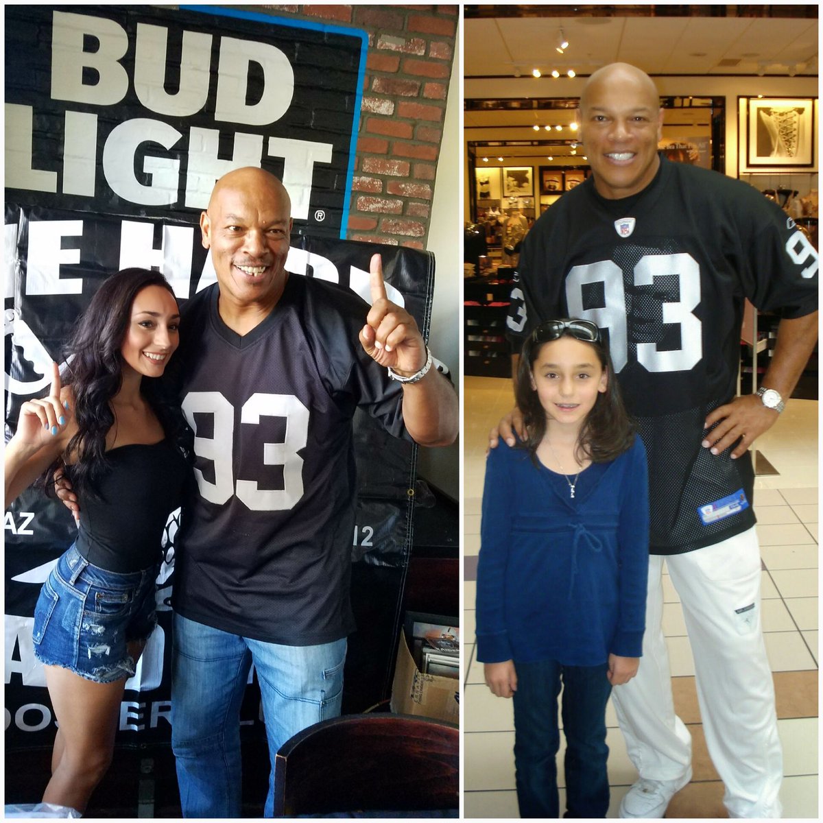 dragonslayer716's tweet photo. @VegasSportsTD @Raiders @AllegiantStadm @raiderfans @TheRaiderRamble Daughter with #GregTownsend couple times and me with the #JimOtto https://t.co/T1LcCnHO2k