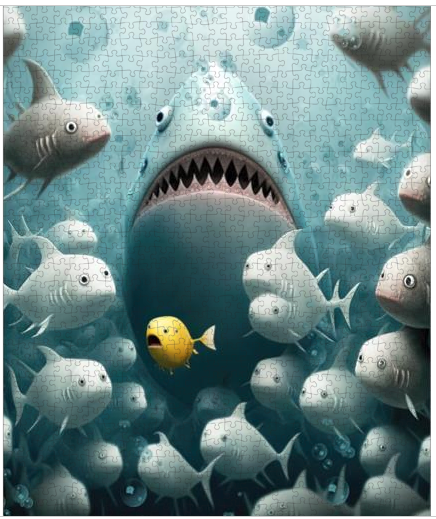 TWallachy's tweet photo. My newest #puzzle release – “Another #Fish In the Pond”
finished size 20" x 30", 1000 pcs 
https://t.co/1mjNqxJZ8p https://t.co/5zHXMHthqS