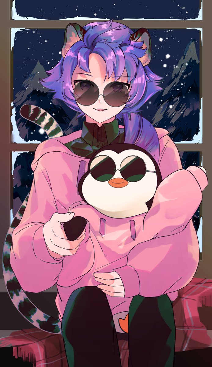 Purple hair pink hoodie gang

Anata &amp; Pengu

🎨Art by the wonderful <a href="/negi_post_/">ねぎ</a> ❤️