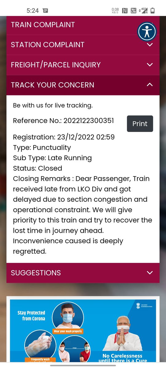 insp_aman's tweet photo. @RailwaySeva @RailMinIndia @AshwiniVaishnaw 
This was the response I received and the issue is closed.
Seems like a computer generated response.
No talk whatsoever about refund rules/TDR &amp; retiring room portal issue.
Not a satisfactory reply, not even the diplomatic way of https://t.co/SD8MKnbExw