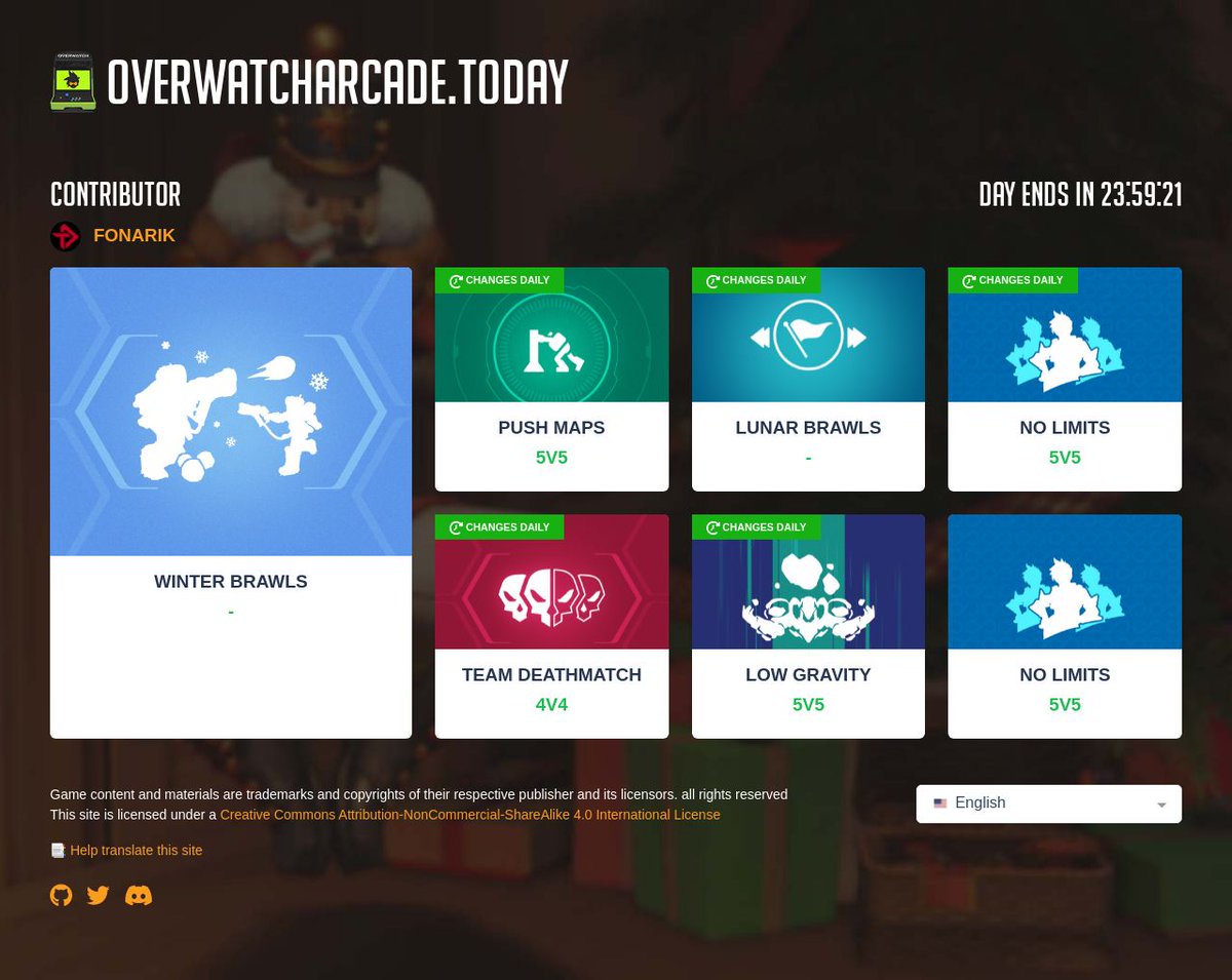 Daily Overwatch arcade modes tweet media