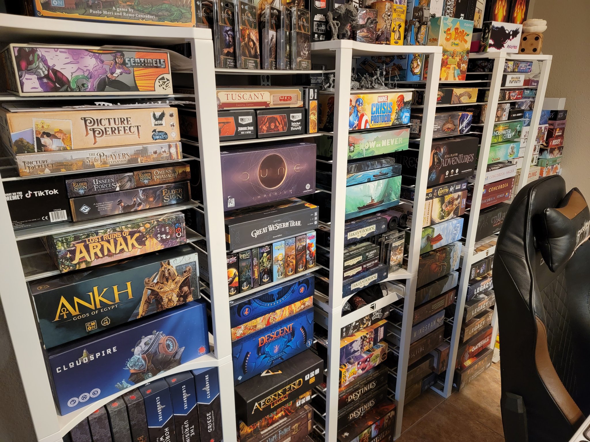 Modular board game storage! BoxThrone board games shelves.