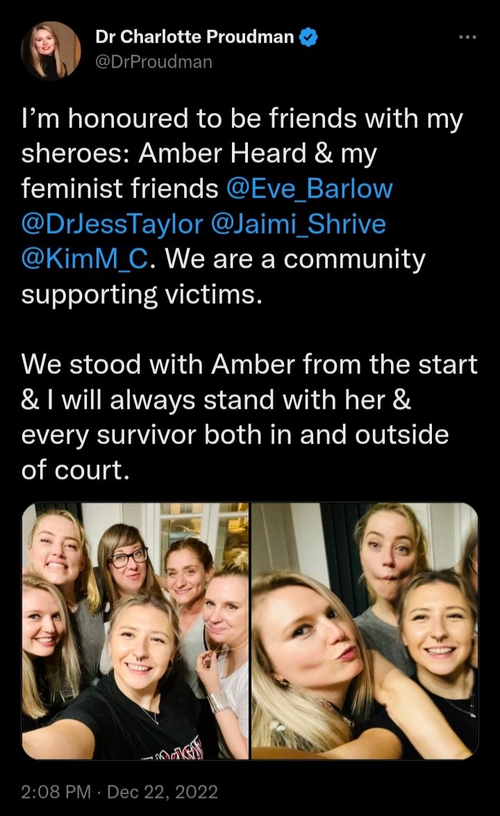 FemCondition's tweet photo. Imagine choosing this. 
Better yet, imagine choosing this *but also* choosing to not oublicly declare you're friends with Amber until after the legal issues are settled, and all that implies. 
Then still think it's good and no one will notice. https://t.co/br20qaYeH9