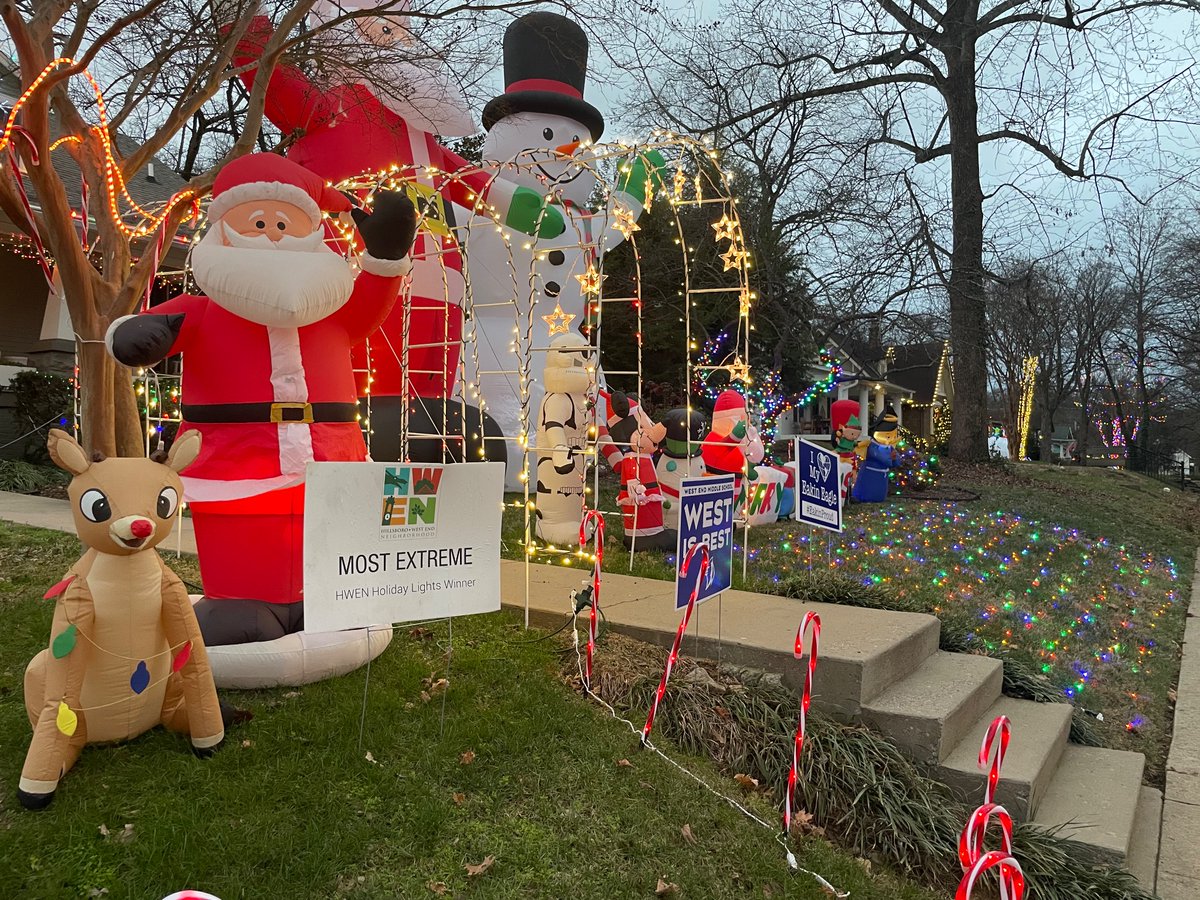 We’re winners! We won! We won…the neighborhood Christmas lights award for Most Extreme!