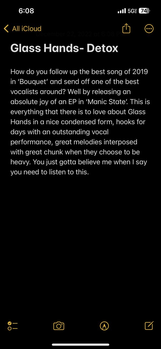 The runner up and #2 EP Of The Year goes to…

Glass Hands(<a href="/GlassHands317/">Glass Hands</a>)- Detox