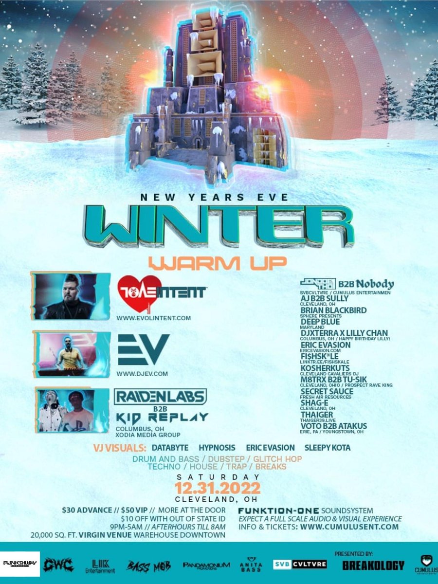 Ticketing Information:
In an effort to reduce the carbon footprint and reduce the use of paper tickets.  We are using an all-digital check-in system in which your order can be verified by simply showing your ID when you arrive at Will Call. 
cumulusent.com/event/winter-w…