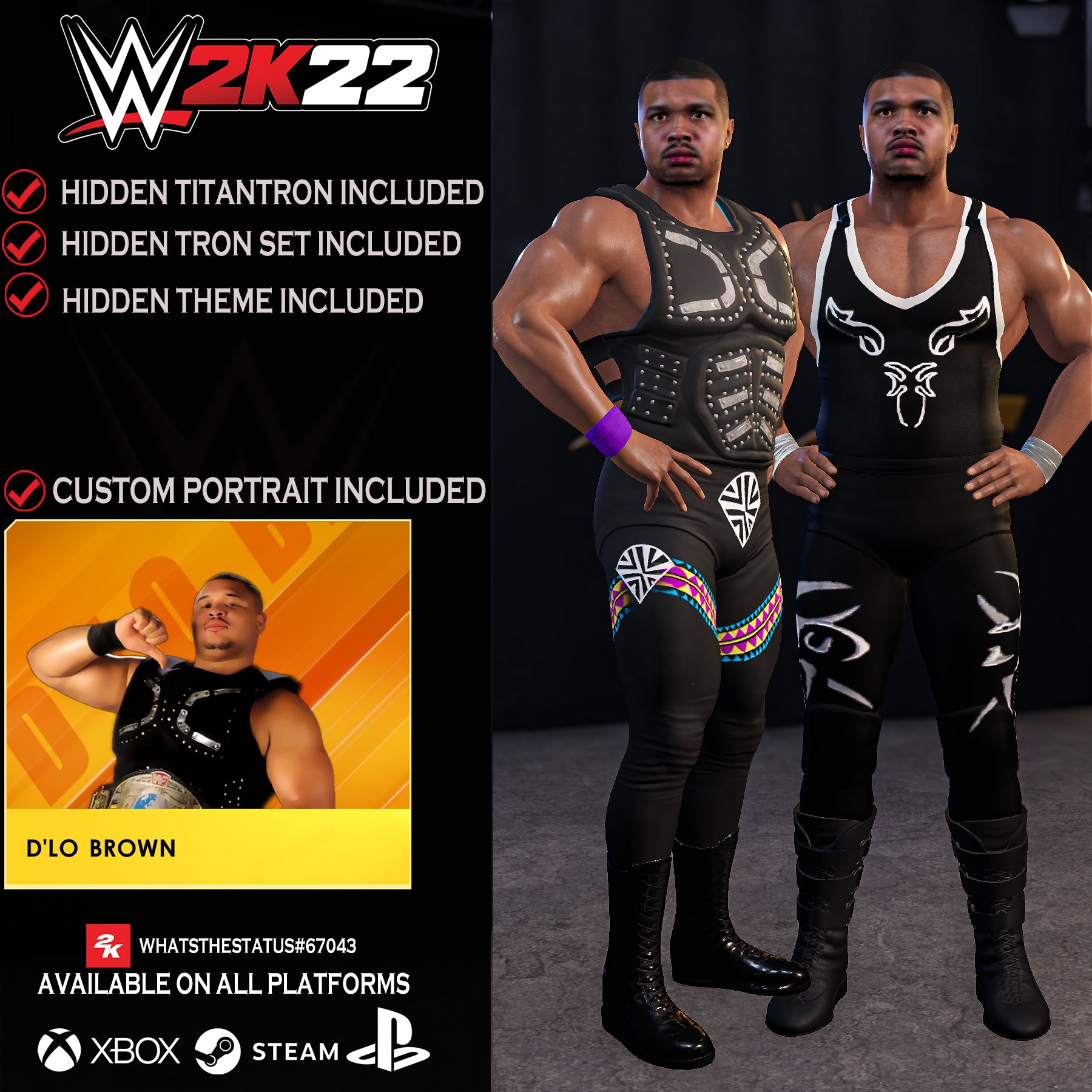 WWE 2K22 FULL CHARACTER MOD INSTALL GUIDE + HOW TO CHANGE NAME PIC GFX  TITANTRON (patch 1.19) 