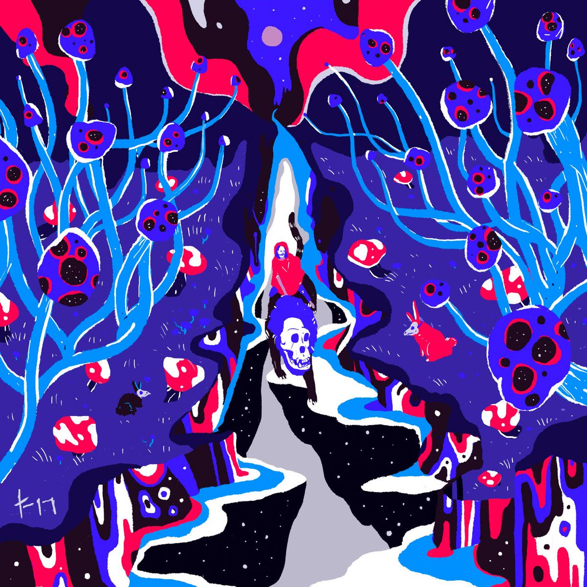 GM 🌞
The mind is a strange cosmic jungle, tread with care 💜💀✨

"Silver Water Chasm" on <a href="/KnownOrigin_io/">KnownOrigin.io</a>
_
#nftcommunity #NFTartist