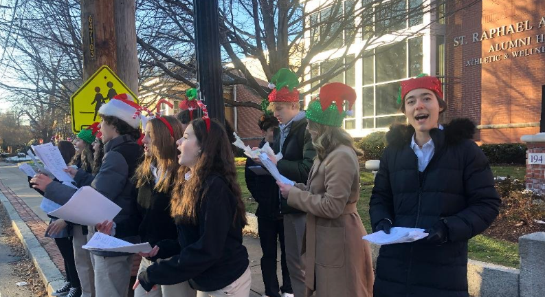 PACT teachers concluded the 2022 school year in festive fashion this week. PACT teacher Viola Lohson (pictured far right) led St. Raphael Academy students in Christmas carols. 
#song #Christmas #carols #teaching #love #teachers #school #students <a href="/SaintRays/">Saint Raphael Academy</a>