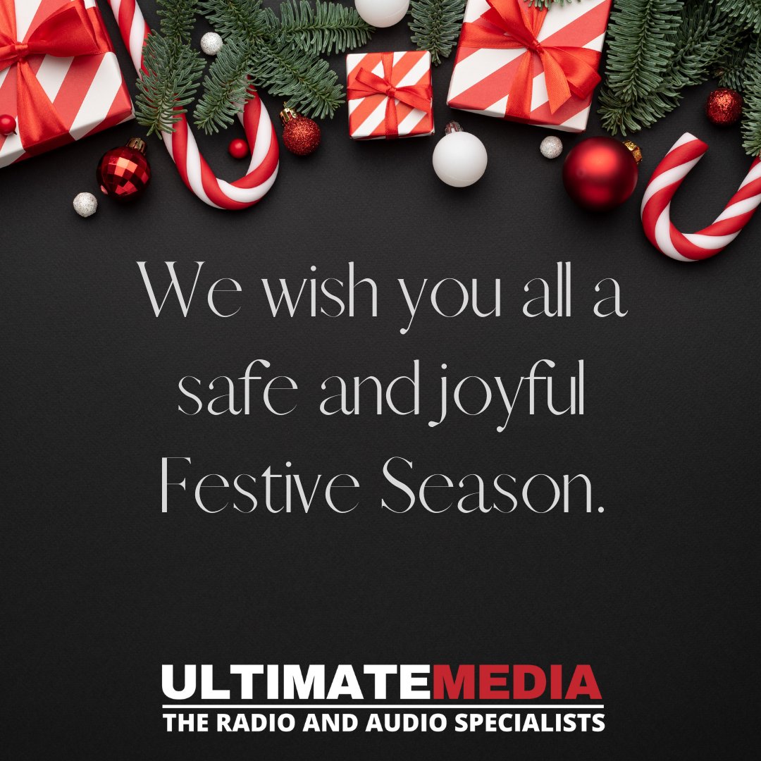 Stay safe and enjoy your holidays! From the team at Ultimate Media #happyholidays