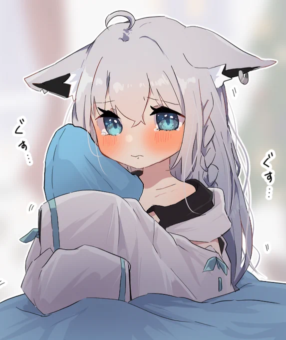 サンタさんが来ないんじゃないかと不安になるフブキちゃん #絵フブキ 