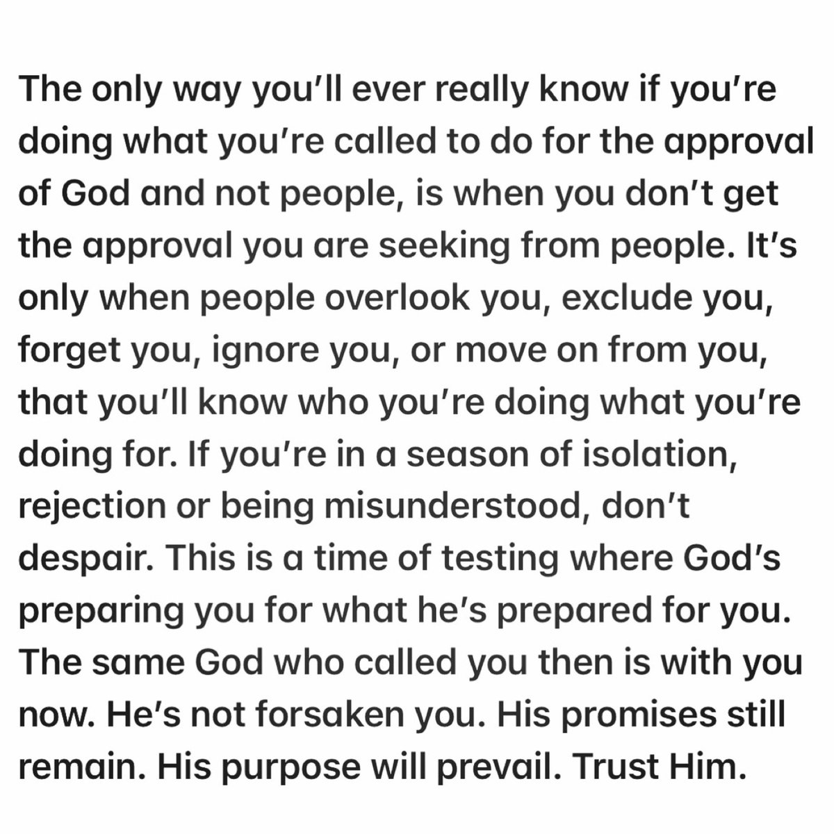 Do it for Jesus.