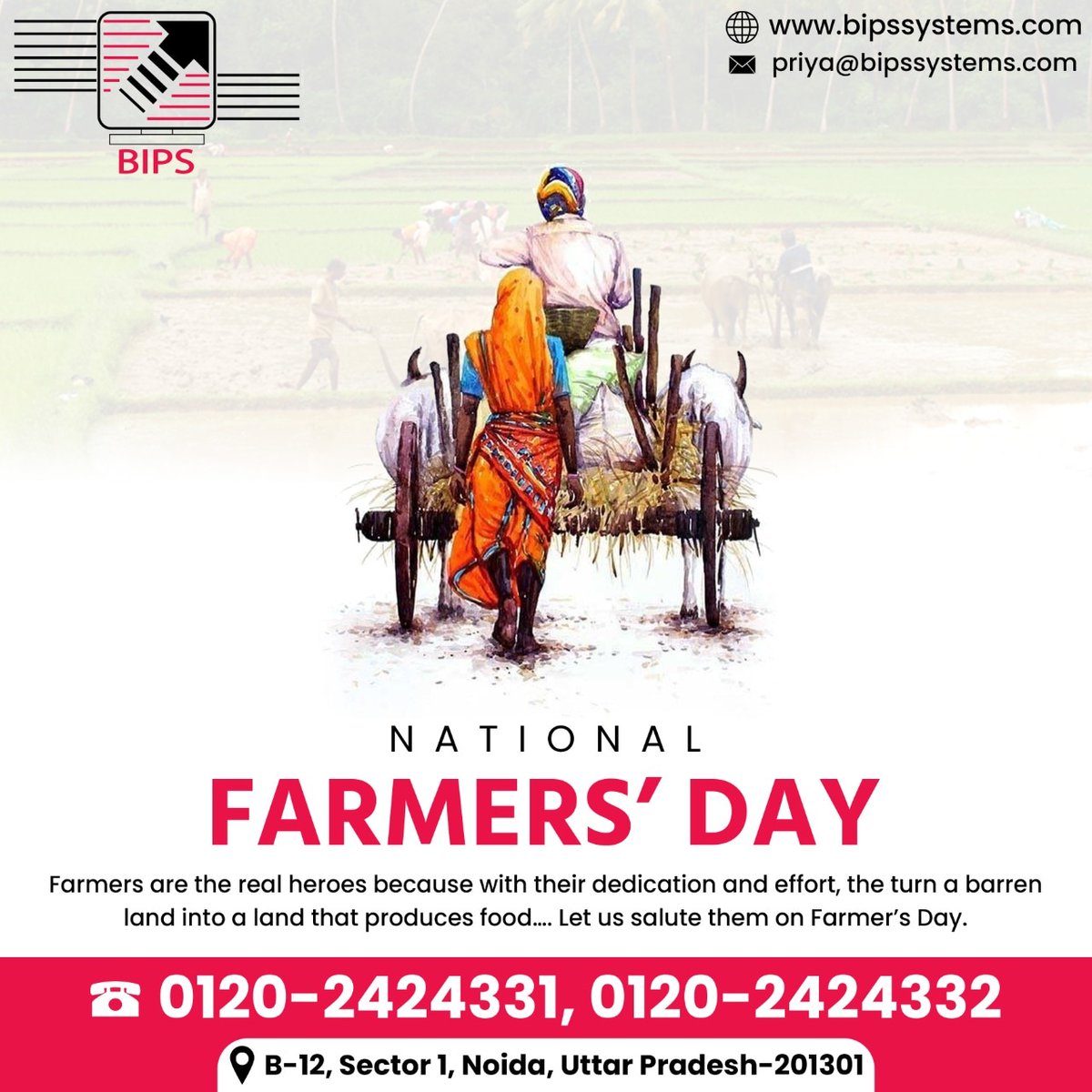 SystemsBips's tweet image. Farmers put in countless hours,day in &amp;amp; day out, away from their families to feed &amp;amp; fuel our world. We cannot say thankyou enough!  We’ve always got your back and your equipment! Happy National Farmer’s Day from Bips! #NationalFarmersDay2022 #FarmersFeedTheWorld  #kisan #bips