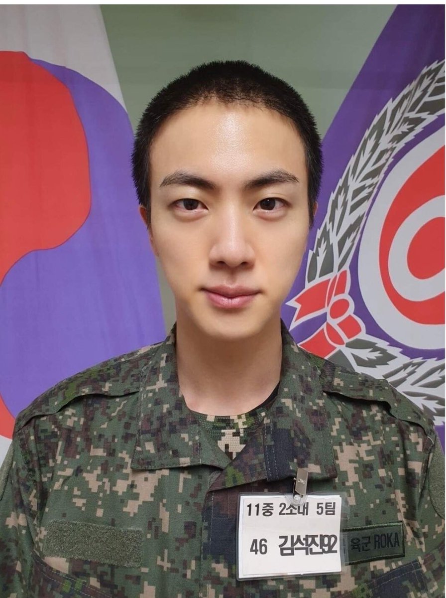 theJINPRlNT's tweet photo. [PHOTO UPDATE] Kim Seokjin from trainee sketch at the Camp site 

— 11th Division 2nd Platoon Team 5
— 46 Kim Seokjin https://t.co/AvCtRGFFgk