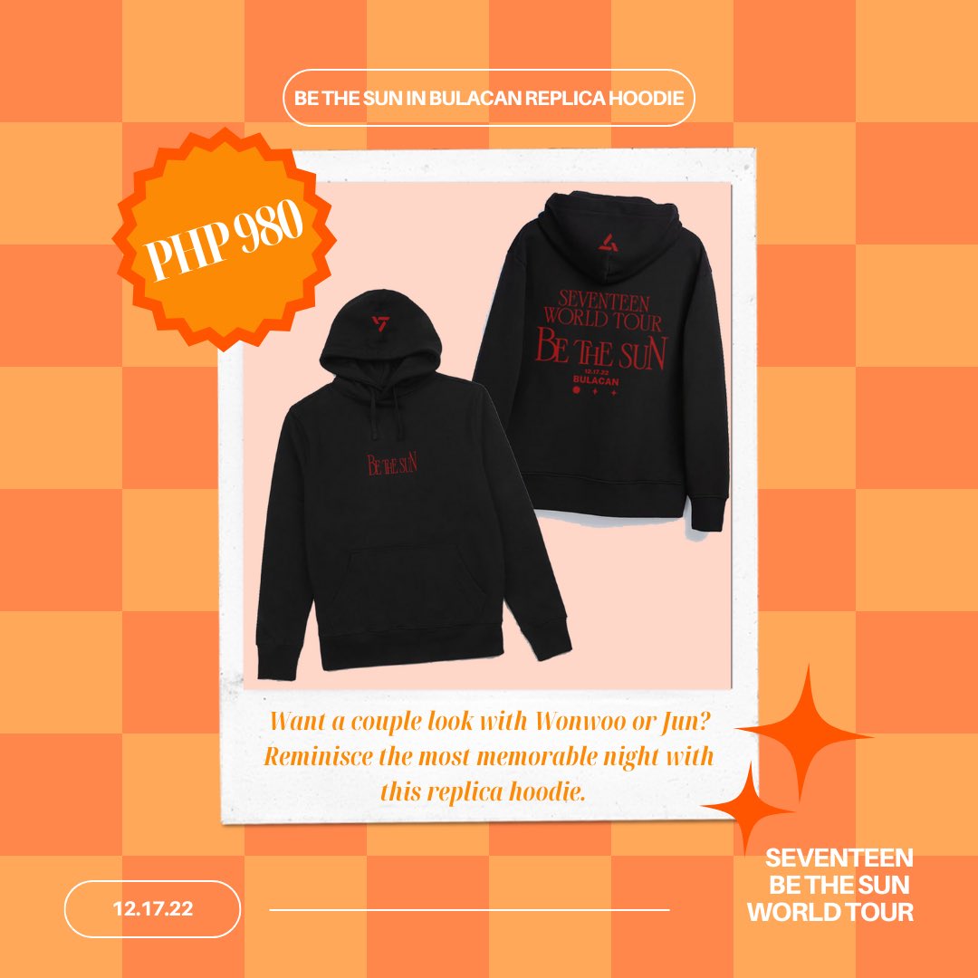its1111project's tweet photo. 💫 BE THE SUN IN BULACAN HOODIE REPLICA
Still not over BeTS in Bulacan? Reminisce the most memorable night of your life and get your own BeTS in Bulacan hoodies!
💸 PhP 980.00
Sizes: XS up to 3XL
✨DOO/DOP: Jan 26, 2023
🛒 Shop now: https://t.co/3QXevnpFMK https://t.co/2sKfkFU47s