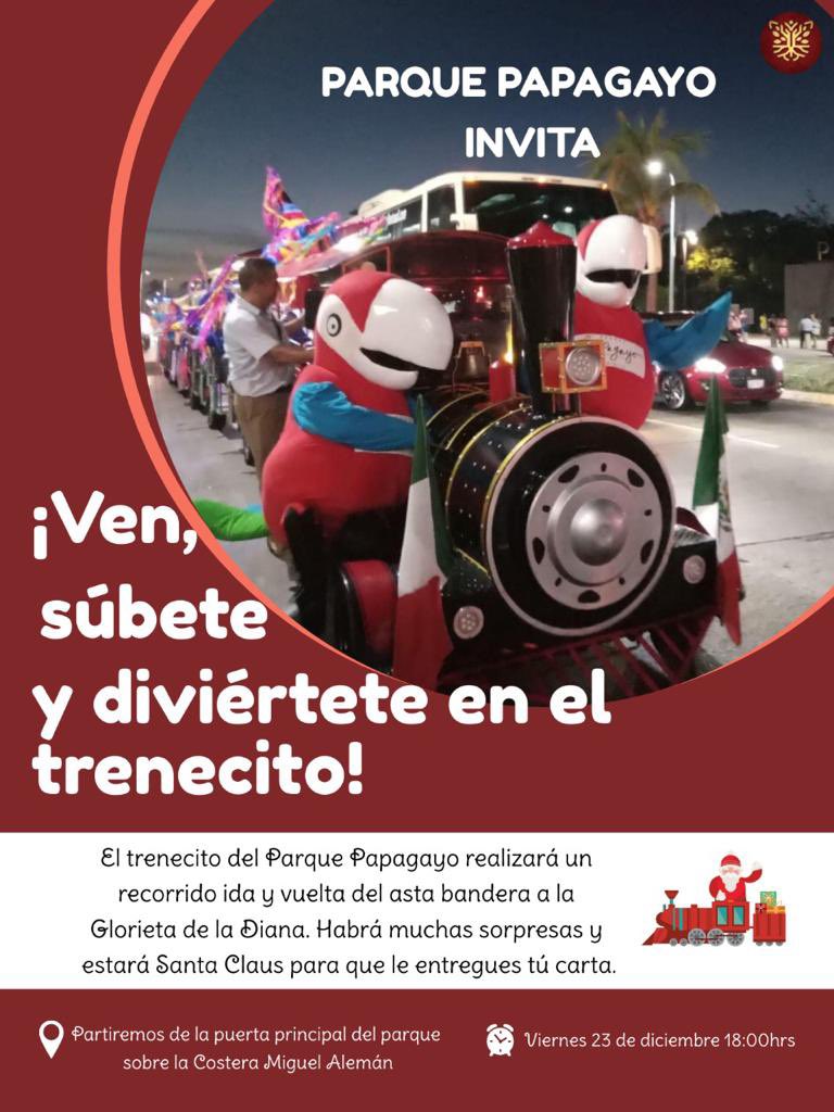 Parque_Papagayo's tweet photo. Por segunda ocasión el trenecito saldrá a dar una vuelta a la Costera. ¡Asiste con tú familia a disfrutar de la magia de tú Parque Papagayo! https://t.co/cMgmD2P0rc