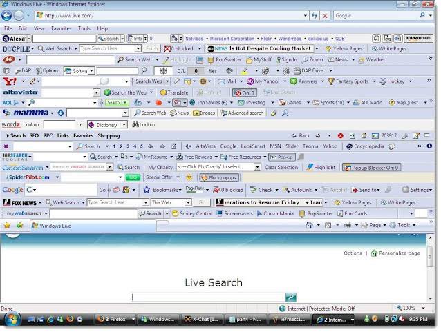 IzzzyzzzArt's tweet image. new Twitter UI looks like when I used to download like 200 toolbar extensions onto my old virus-laden PC til it looked like this