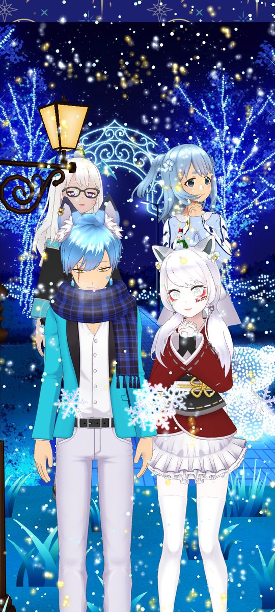 AkizoNanami's tweet photo. #REALITY_Illumination 
#funwithfriends
Illumination photos me and my friends took at that time.♡

We had a really fun time chatting, playing games and having a karaoke stream.

Do pay visit sometimes into my daily stream♡♡
⚜️Akizo Nanami🐍 https://t.co/587UsXkPFc