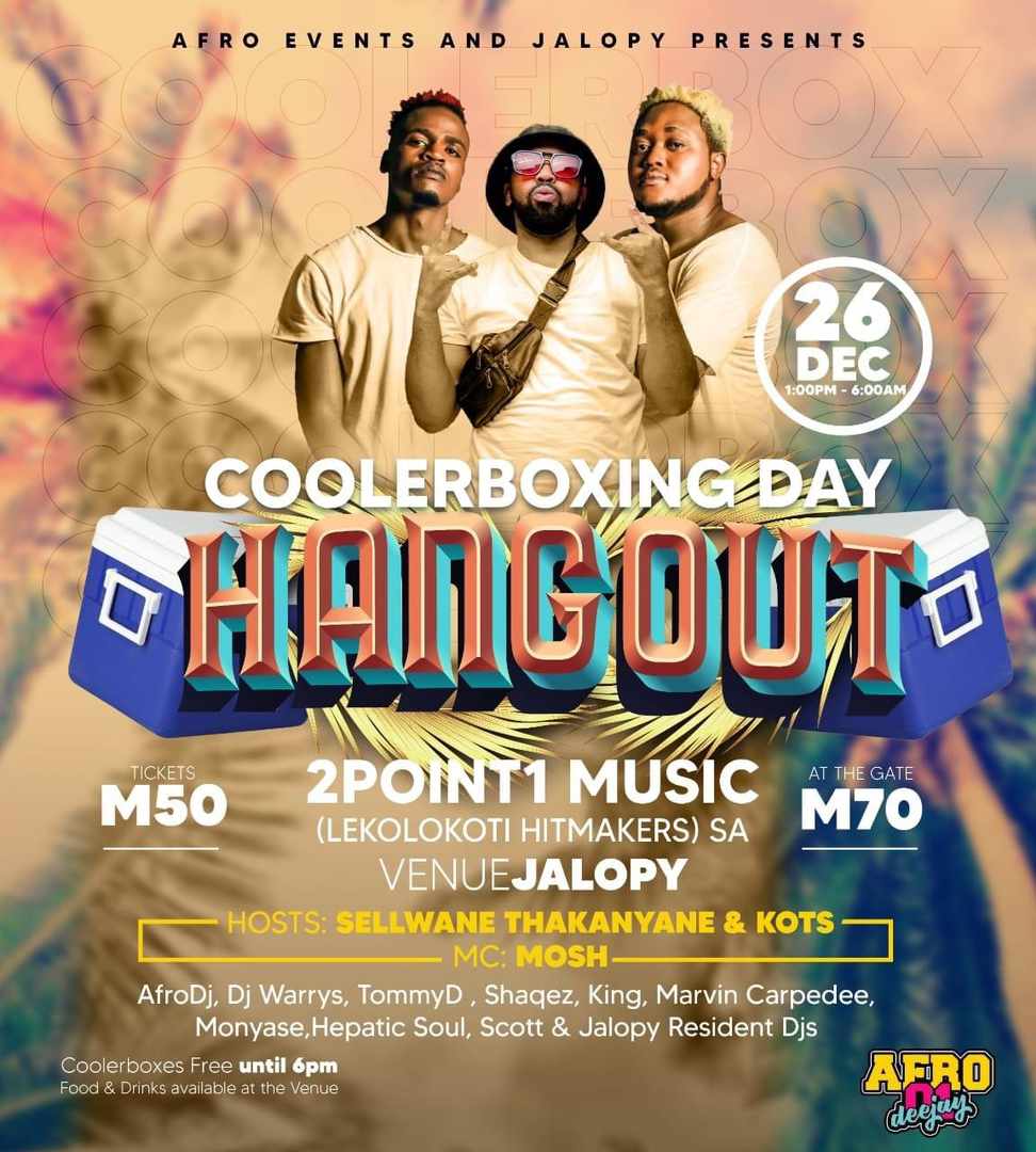 Sensei_Hepatic's tweet image. Weekend Forecast

25 December
-Ultimate Carwash

26 December
-Jalopy[Mafeteng] 
-Eclipse Lounge [Mafeteng] 
-City Centre Hotel [Mafeteng]