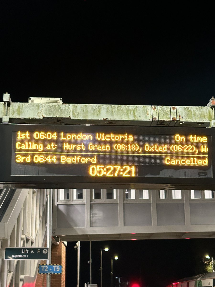 bobajobtaylor's tweet image. Morning Roy @AboutEG by way of an early morning heads up the 0644 service to Bedford is Cancelled today due to a lack of train crew. Seems @Thameskink can’t blame it on strike action today!