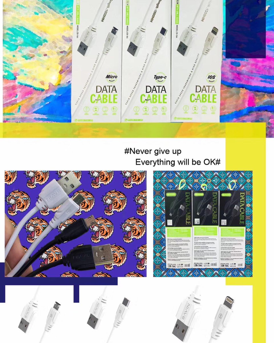 Nicole111518831's tweet image. BAVIN【Hot Selling Data Cable】
@Data Cable
@CB164
@white /black
@MIRCO /IOS /TYPEC #bavincable #iphonecable #androidcable #fastchargingcable #cheapprice #goodquality #1yearwarranty