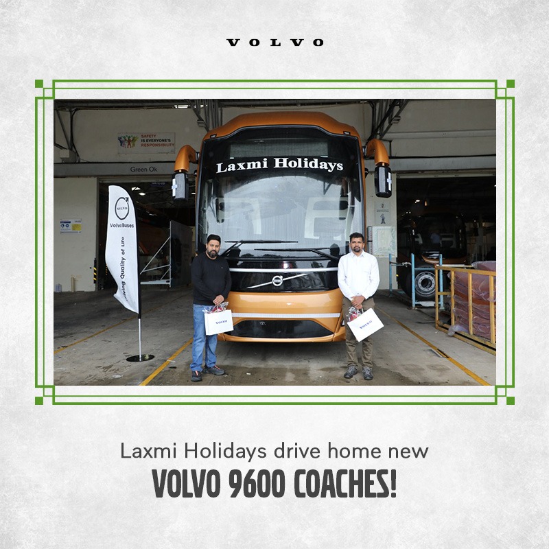 VolvoBusesIN's tweet photo. Proud to welcome Laxmi Holidays to the #VolvoBusesIndia family!
The key handover was given to Owners, Anand & Ankush Agarwal, Manager, Sunny by Mukund G, Director - Industry Operations, Volvo Buses India.
#CustomerHighlight #Volvo9600 #Travel #LaxmiHolidays #LuxuryTravel https://t.co/gwiIiETD9l