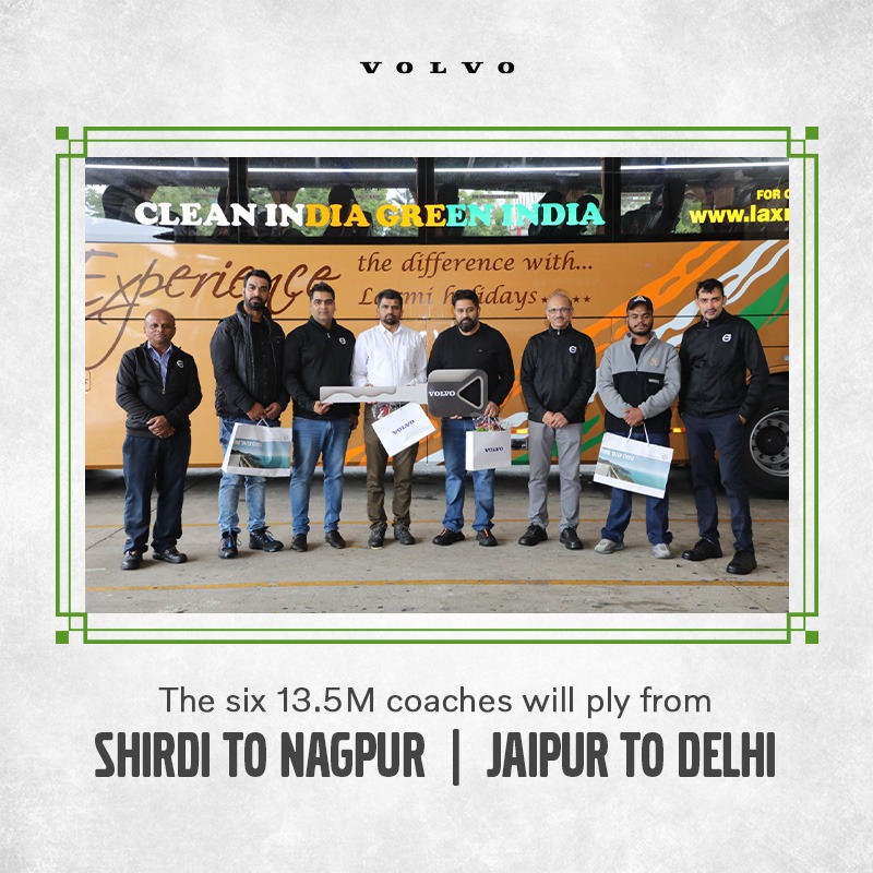 VolvoBusesIN's tweet photo. Proud to welcome Laxmi Holidays to the #VolvoBusesIndia family!
The key handover was given to Owners, Anand & Ankush Agarwal, Manager, Sunny by Mukund G, Director - Industry Operations, Volvo Buses India.
#CustomerHighlight #Volvo9600 #Travel #LaxmiHolidays #LuxuryTravel https://t.co/gwiIiETD9l