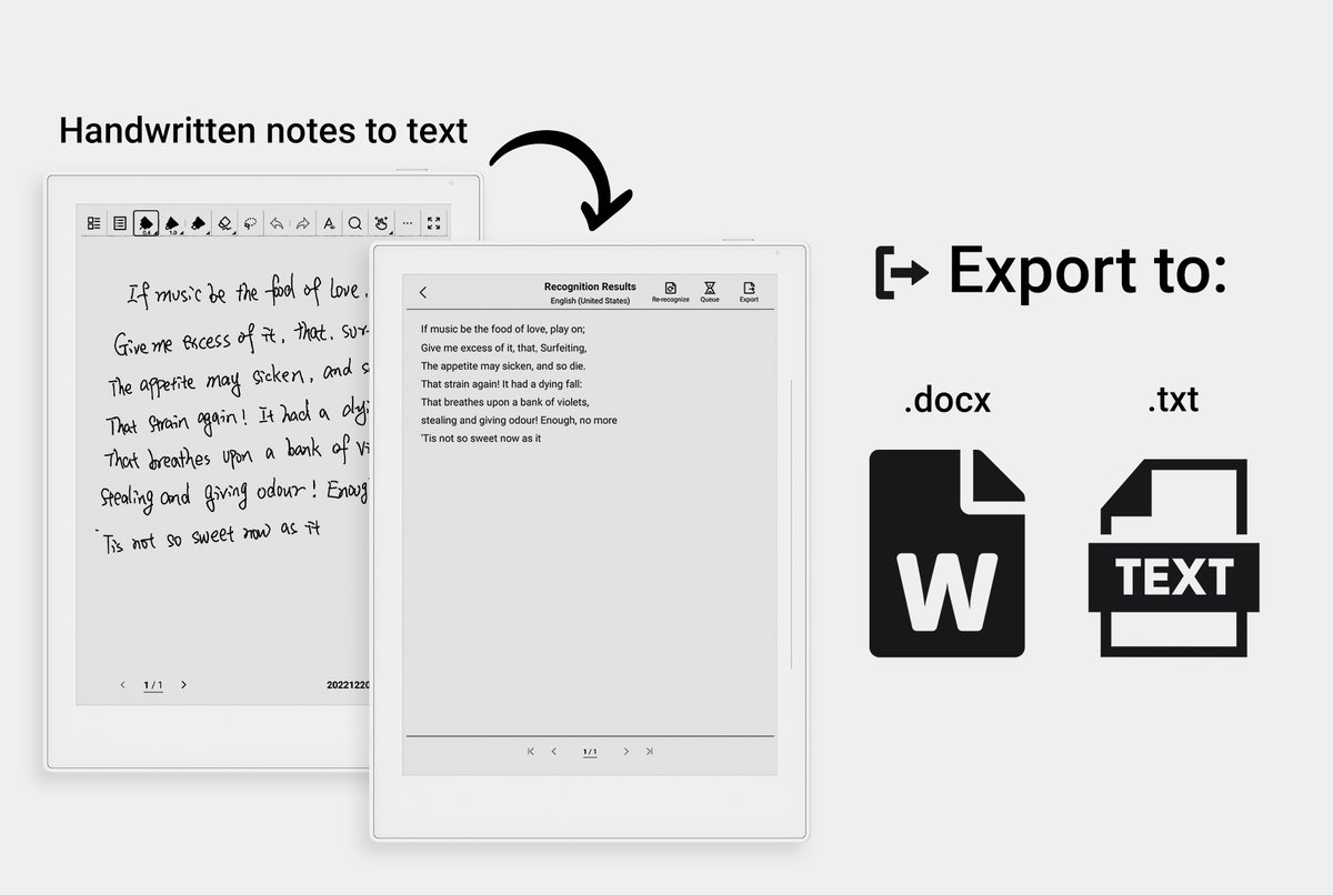 rattasupernote's tweet photo. [What's New] Turn your handwritten notes into text EFFORTLESSLY
☑Real-time recognition in the backend
☑Search handwriting
☑More than 60 languages supported
☑Export to editable Word (.docx) and Text (.txt) documents
☑Offline usable after initial activation, subscription-free https://t.co/wOs4aIYict