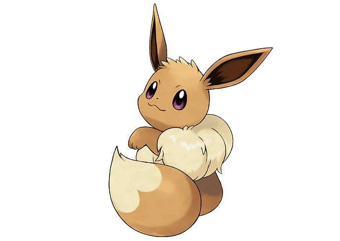 "That's my cue!

Eevee, the Evolution Pokémon. A Normal-type. Eevee's DNA is unstable and adapts rapidly to it's environment. It contains numerous evolutionary possibilities."