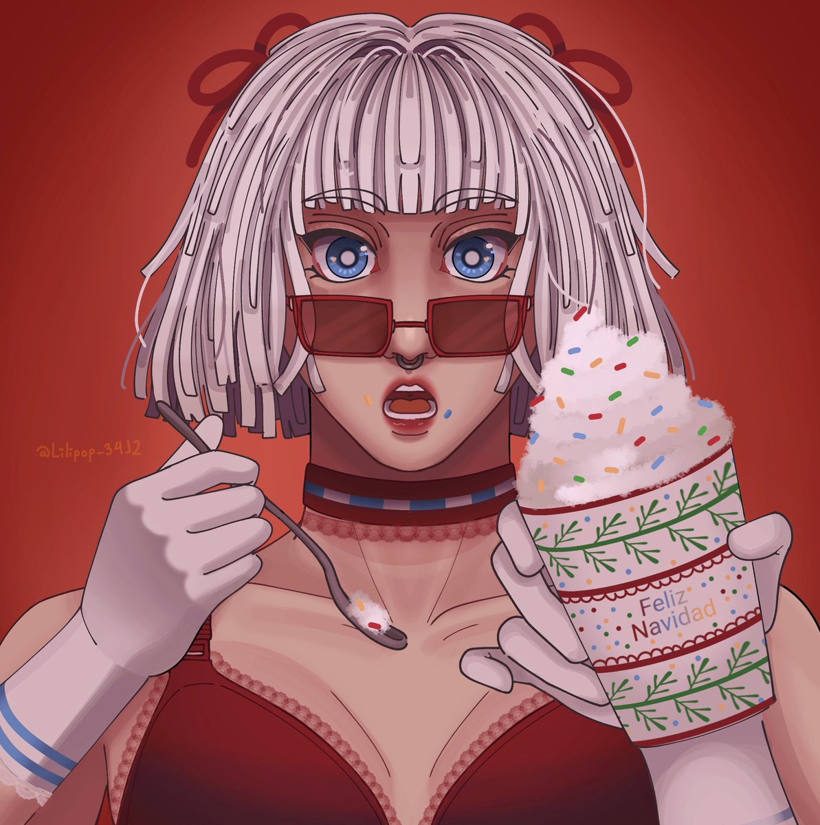 lilipop3412's tweet photo. Feliz navidaaaaaaaad este dibujo está inspirado en una publicidad de Coca-Cola q se me perdió la imagen pero en insta estaaaaa https://t.co/7sRB1pEENk