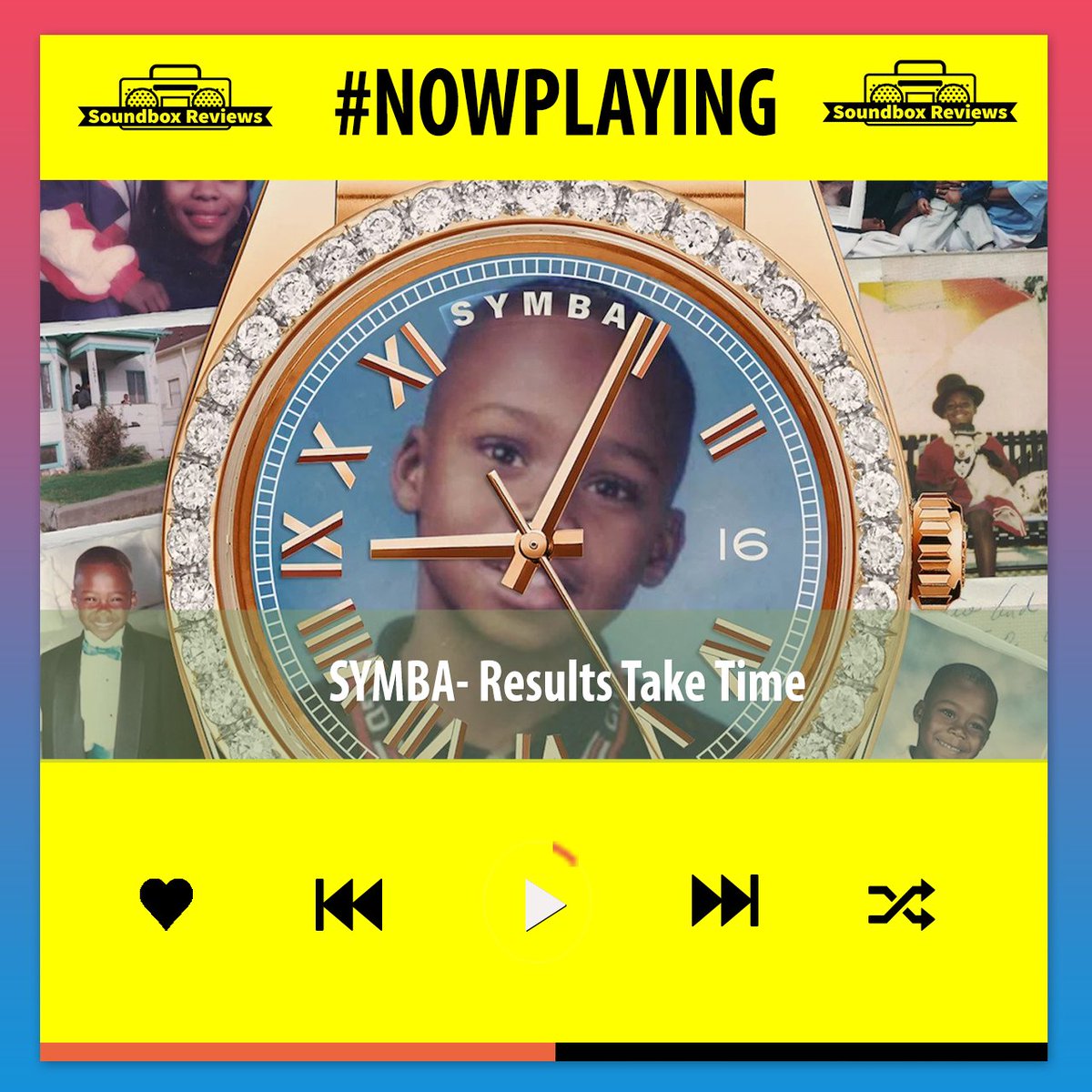 Soundbox Reviews (@soundb0xreviews) on Twitter photo Hey, friends! #needmusic? Soundbox's #nowplaying <a href="/TheRealSymba/">Symba</a>'s album“Results Take Some.” Plug in tomorrow  for our #musicalbumreview & the final #FirstEffect #MusicPodcast episode for the year on“Can’t Win From Nothing!” 
Listen to Symba: youtube.com/watch?v=RKblHb… Hey, friends! #needmusic? Soundbox's #nowplaying <a href="/TheRealSymba/">Symba</a>'s album“Results Take Some.” Plug in tomorrow  for our #musicalbumreview & the final #FirstEffect #MusicPodcast episode for the year on“Can’t Win From Nothing!” 
Listen to Symba: youtube.com/watch?v=RKblHb…