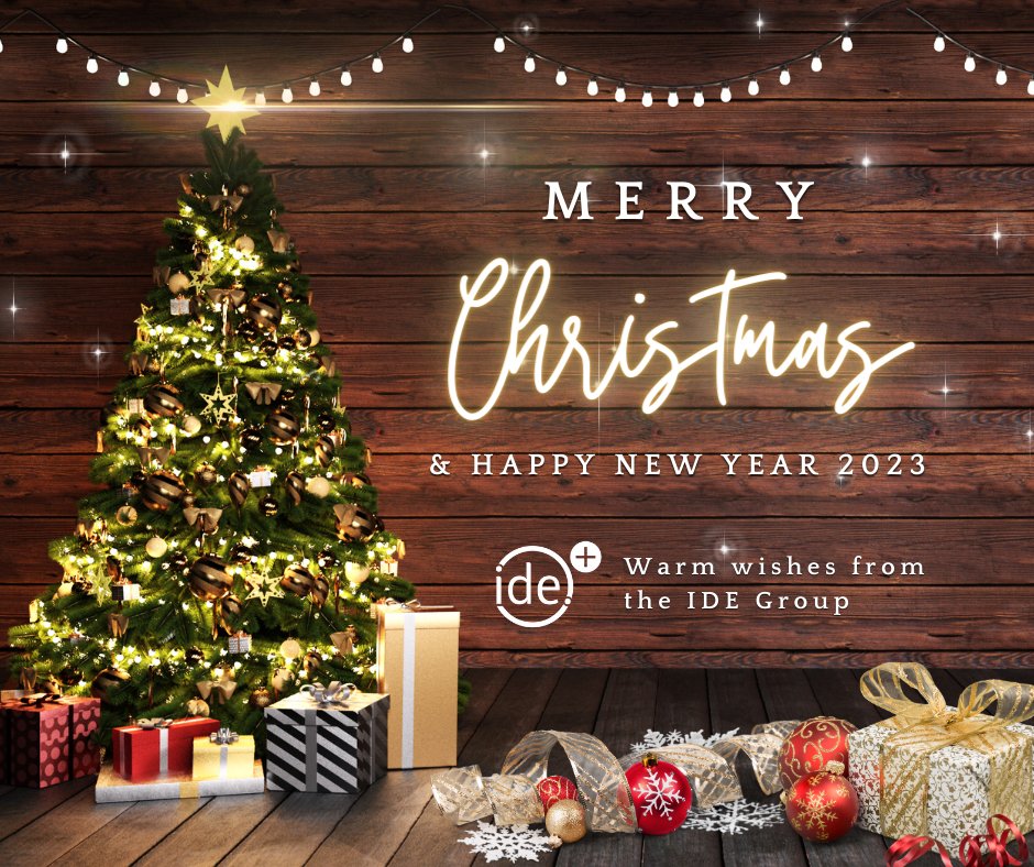 On behalf of everyone at IDE, we wish you and your loved ones a Merry Christmas and a Happy New Year! 🎄🎁