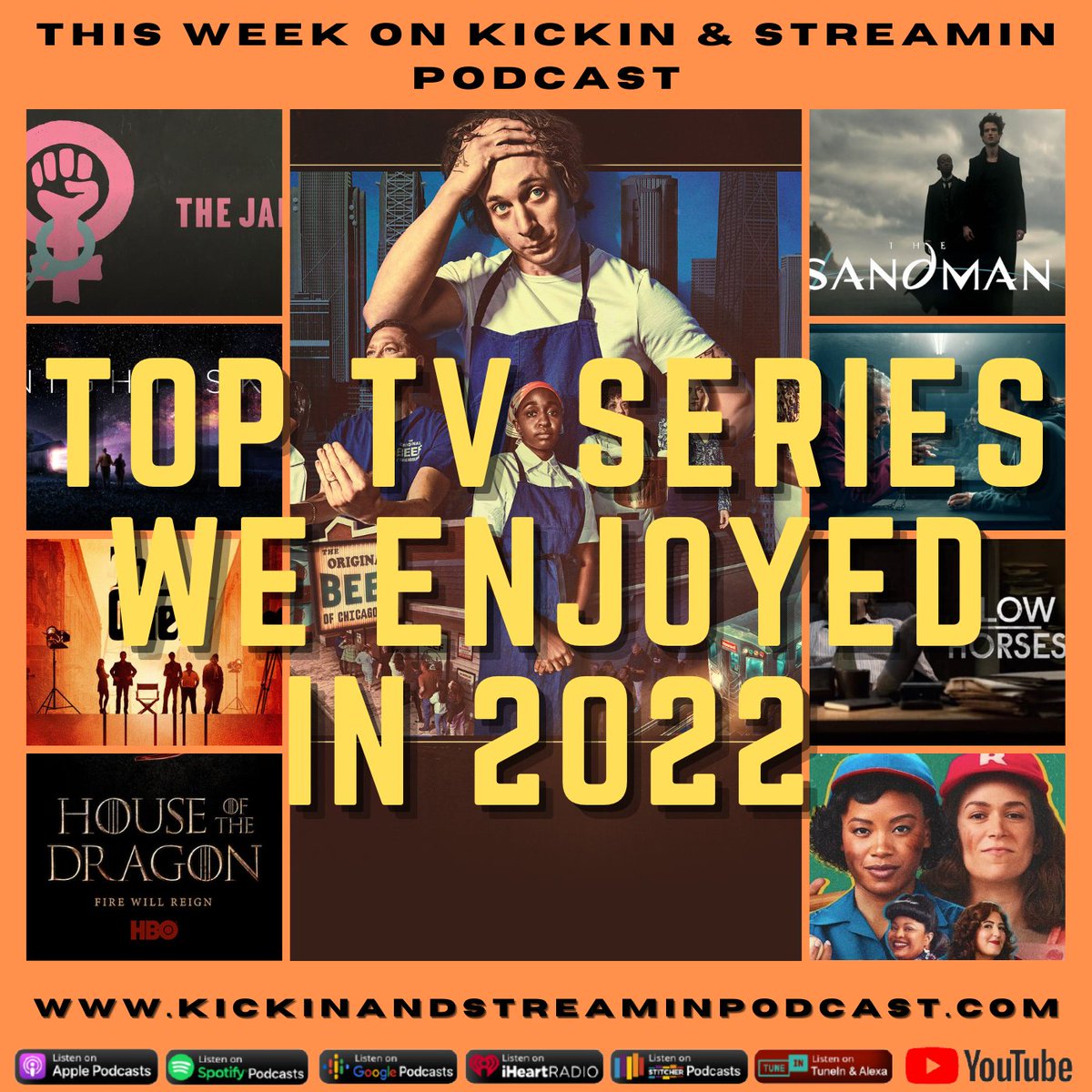 Kickinnstreamin's tweet photo. Our podcast #kickinandstreaminpodcast is all about discovering new shows to binge-watch. This is why, this #YearInReview episode, we bring a list of the best #TVseries we streamed. Some of them you might have seen, and some you haven't. Link in bio.  #podcast #PodernFamily https://t.co/2XAlAe6Ka4