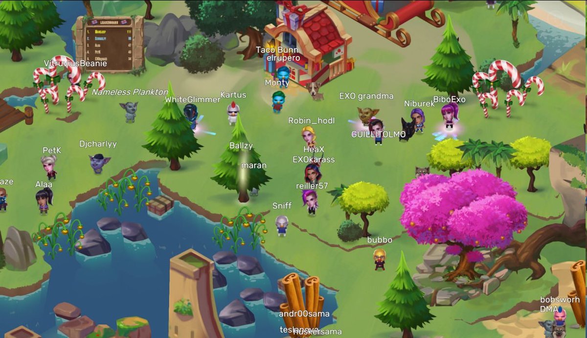 Santasama is here! Come join us in the Pondsama Metaverse at pondsama.com
1. Sign in using any email address
2. Click on 'Map' in the top left corner on your pond
3. Start wrapping presents!