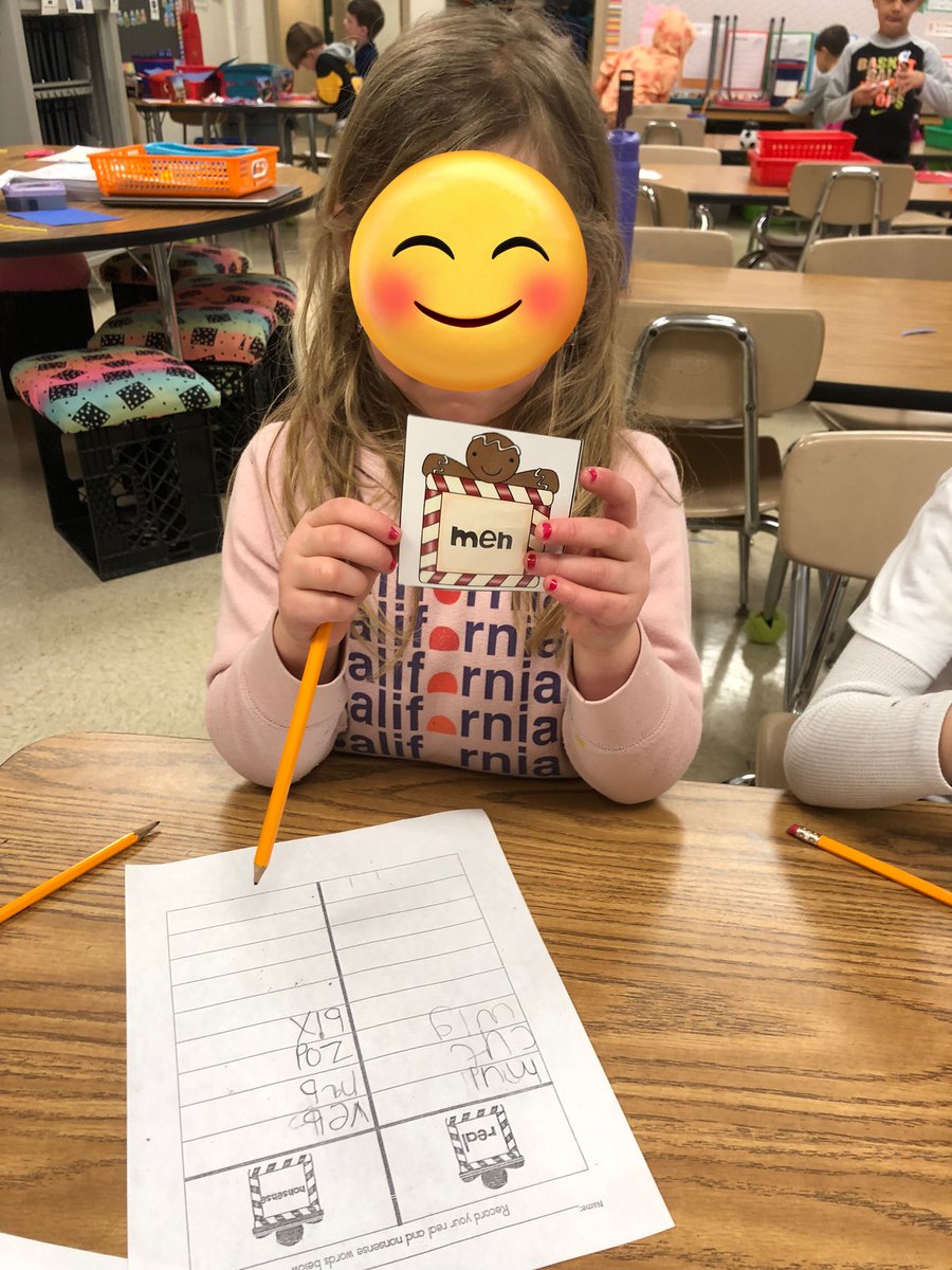 MrsGeorge_GES's tweet photo. My friends working on this activity with my support showed so much perseverance. They had to make each letter sound, blend them together to read the word, and then determine if it was a real or nonsense word. Loved how proud they were each time they read a word. We are READING!! https://t.co/sXgXa33gW9