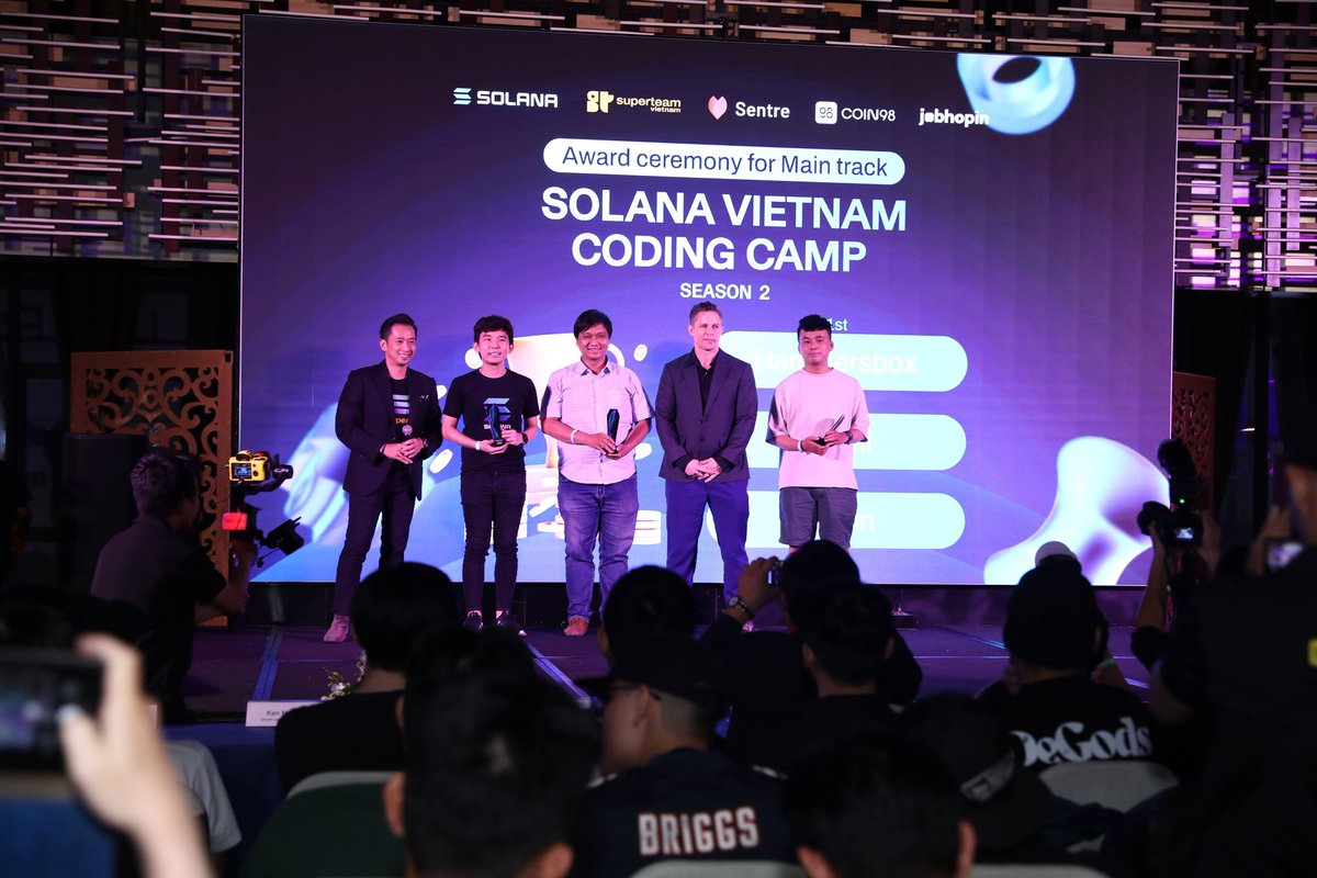 solanavietnam's tweet photo. 2/ Main Track:
 🥇1st @CaviesLabs
 🥈2nd @getmochi_bot
 🥉3rd @METAINio https://t.co/Wn8S3TV91Q