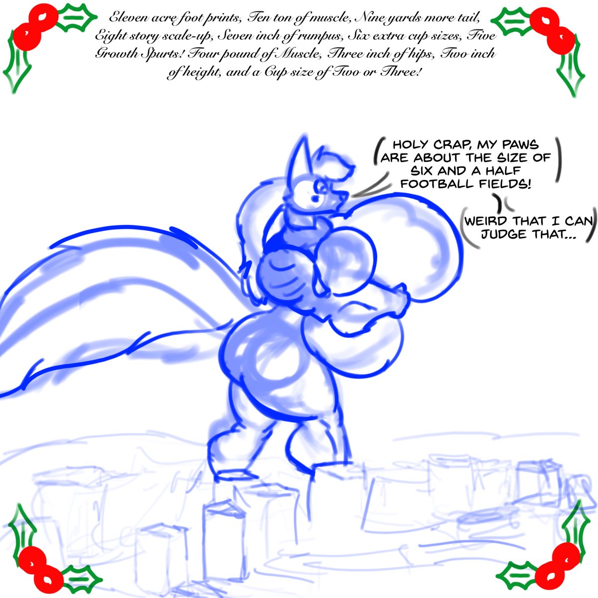 omegawarior's tweet photo. On the Eleventh day of #Growthmas…
She’s getting SUPER big now!
#giantesswoman #giantessart #giantessart #hugebreast #hugeboob #hugetail #furryart #furryartwork #furry https://t.co/BQlwP5vKQR