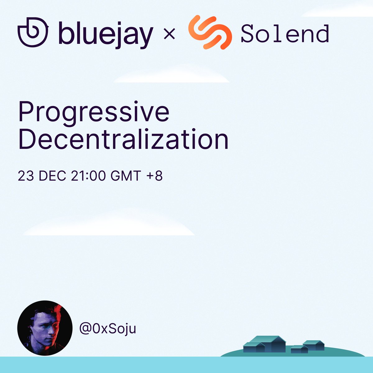 BluejayFinance's tweet photo. GM GigaJays!

We will be having spaces with @0xSoju from @solendprotocol on TONIGHT 9PM GMT +8 to learn how defi protocols work on decentralizing their operations overtime.

Mark your calendars: https://t.co/hm9EAkKFkR https://t.co/mKpg0iBxyq