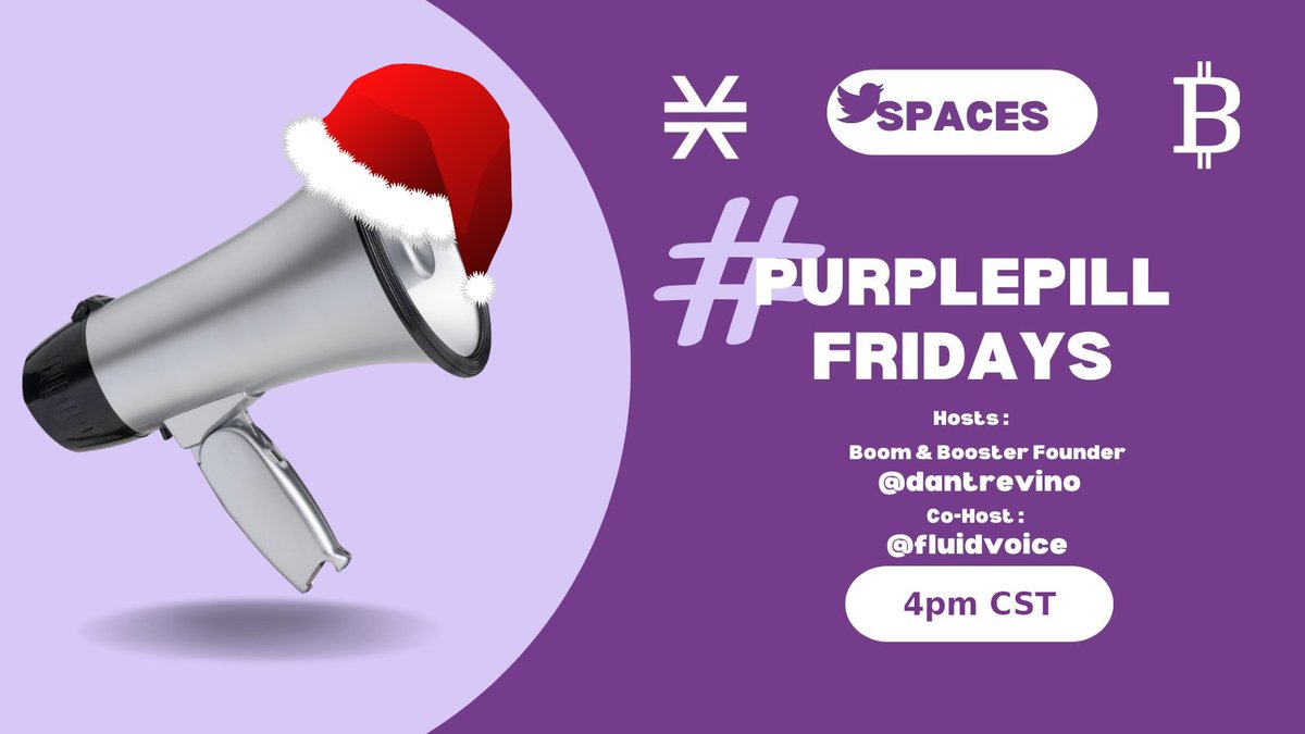 Holiday edition of #PurplePill coming Friday at 4p CST. x.com/i/spaces/1mnxe…